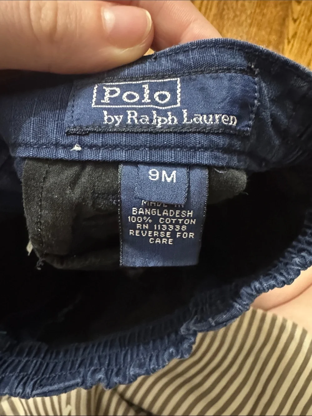 2010s Ralph Lauren Navy Cargo Shorts Baby Boys 9M Utility Military Style